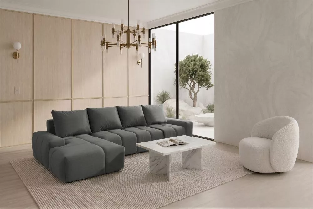 Dīvāns Marcelo 12 Standard · Pelēks · 151 × 325 × 83 cm