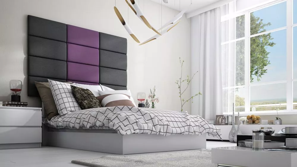 Panelis Wall Set 3,5 cm · Grafīts + violets · 150 × 120 cm