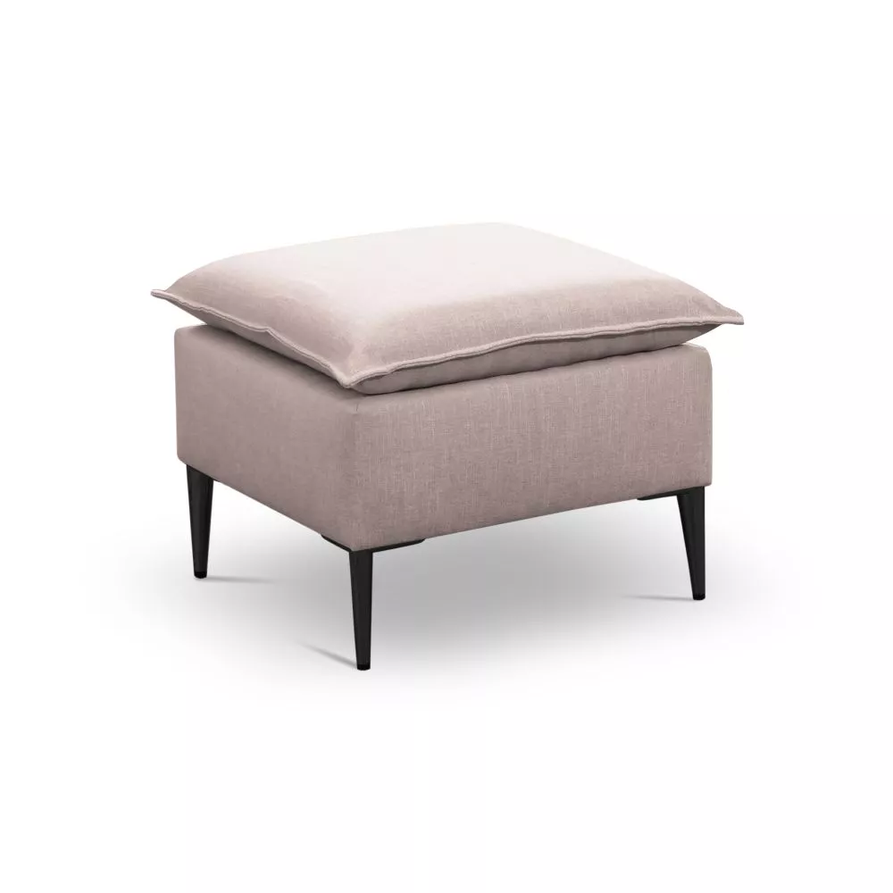 Pufs Bregi P Black Standard Auduma numurs: Terra 10, · Rozā · 50 × 45 × 50 cm