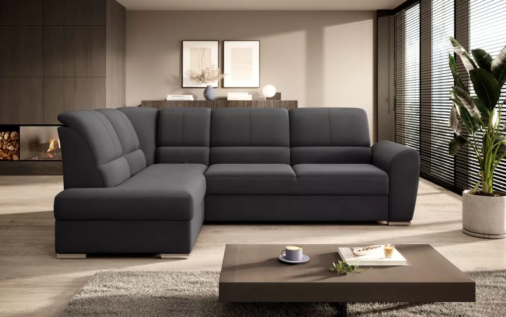Dīvāns Siber Premium Standard · Pelēks · 186 × 270 × 93 cm