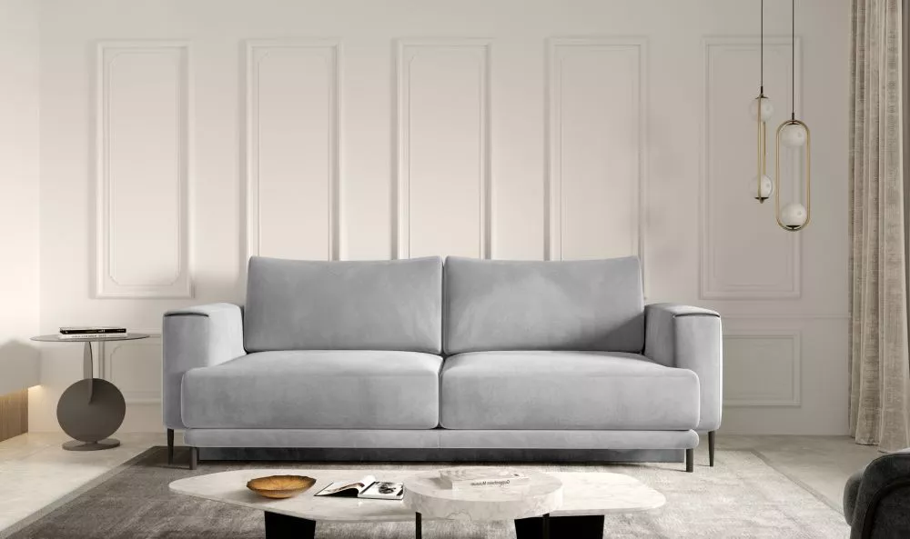 Dīvāns Dalia standard · Gaiši pelēks · 95 × 260 × 90 cm