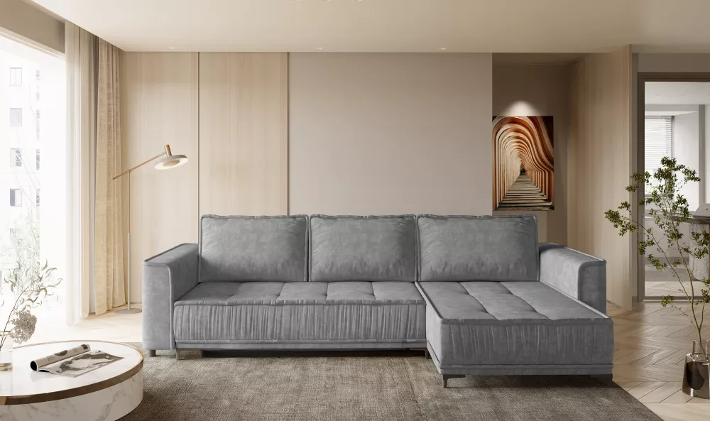 Dīvāns Dallas Corner Standard · Pelēks · 140 × 240 × 87 cm