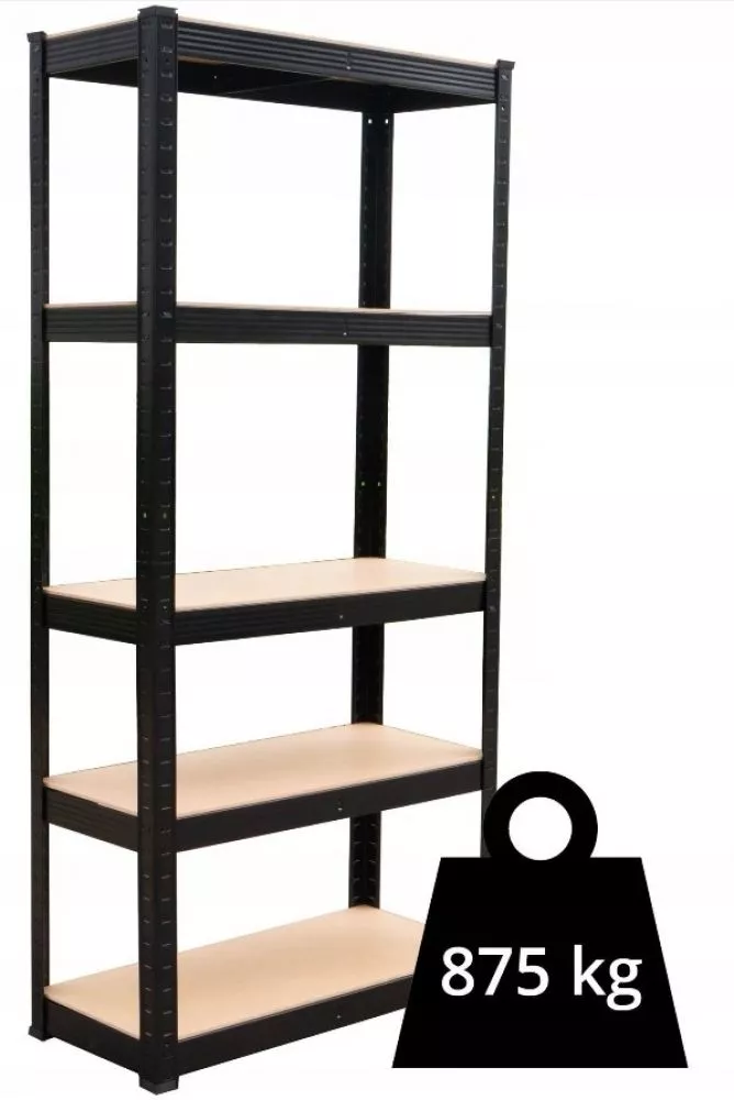 Plaukts P9040 · Melns · 90 × 180 × 40 cm