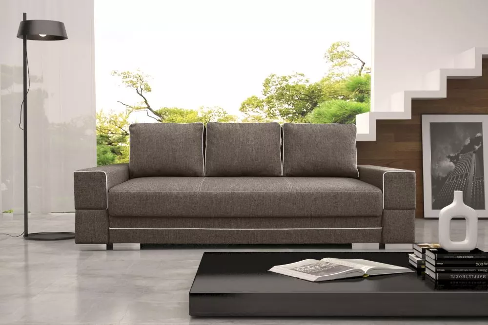 Dīvāns Samanta A Standard · Brūns + balts · 103 × 251 × 88 cm
