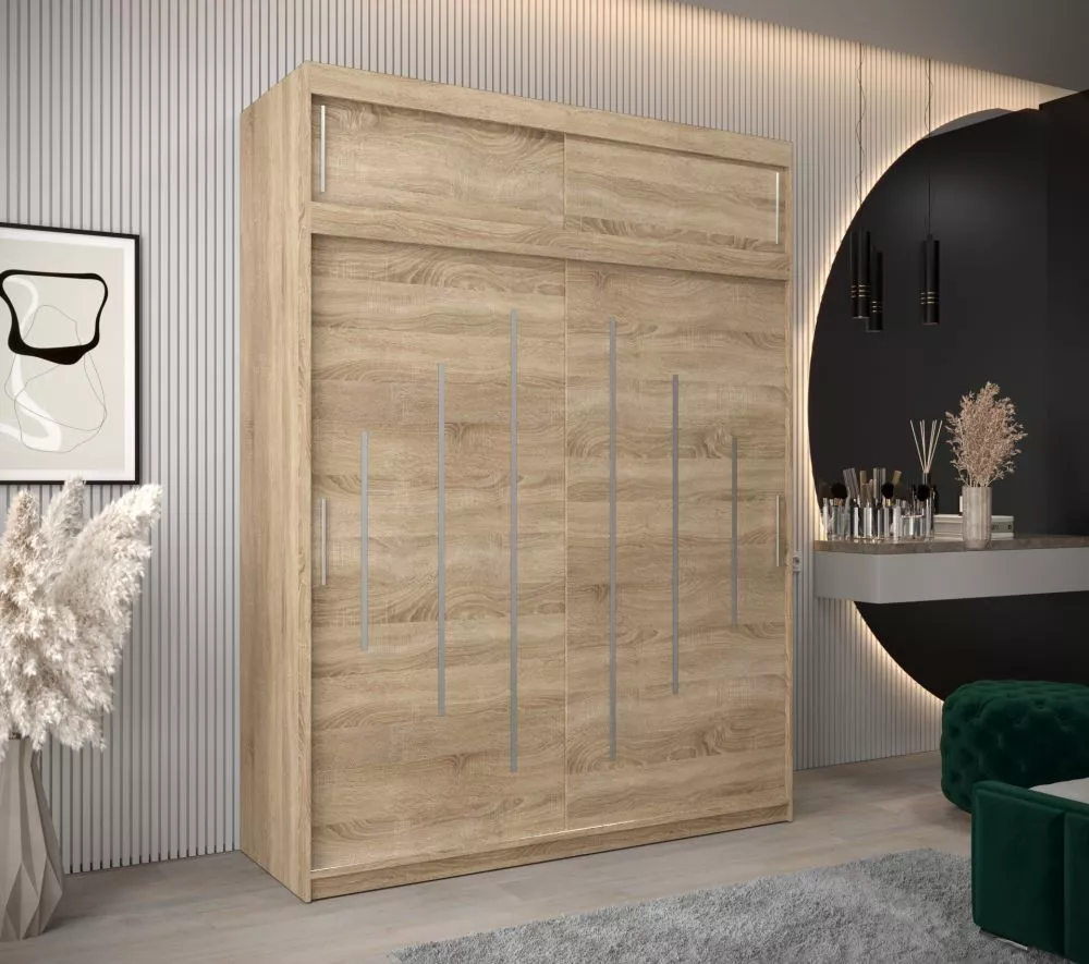 Skapis York Premium · Sonoma · 180 × 62 × 240 cm
