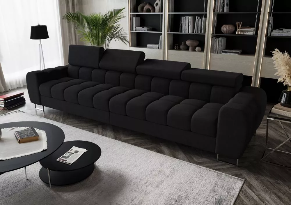 Dīvāns Aspen 4 Sofa Standard · Grafīts · 97 × 335 × 74 cm