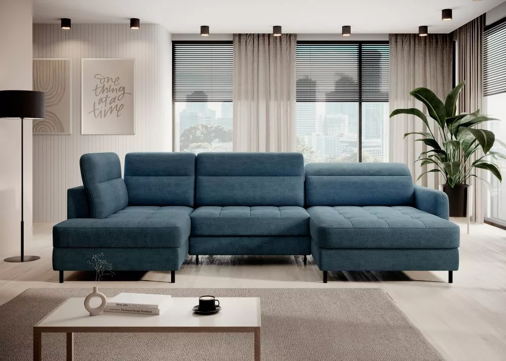 Dīvāns Berrto Premium standard · Zils · 165 × 306 × 91 cm