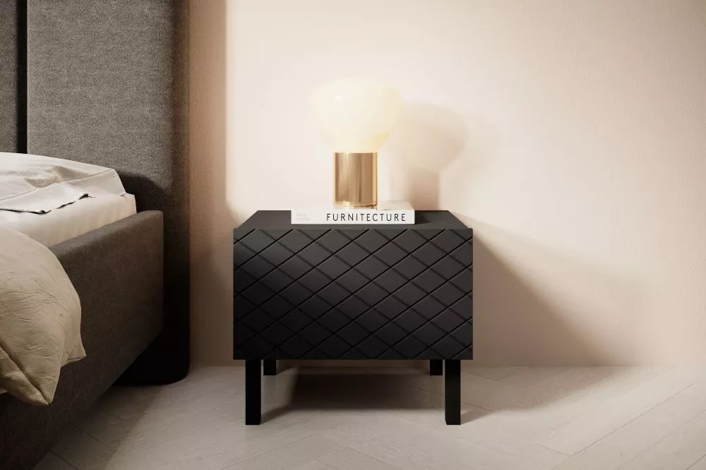 Naktsgaldiņš Scalia 2 SN50 1SZ Black Set · Melns · 50 × 42 × 42 cm