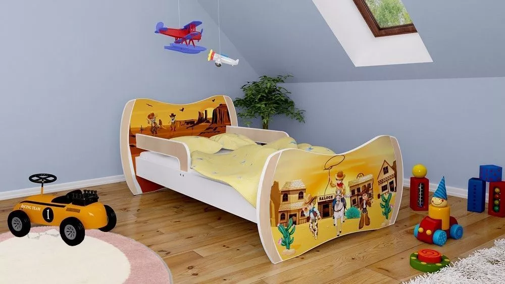 Bērnu gulta Dream L05 180x90 DM12 ar stelāžu Guļamvietas platums: 90 cm, Guļamvietas garums: 180 cm, · 114 × 184 × 71 cm
