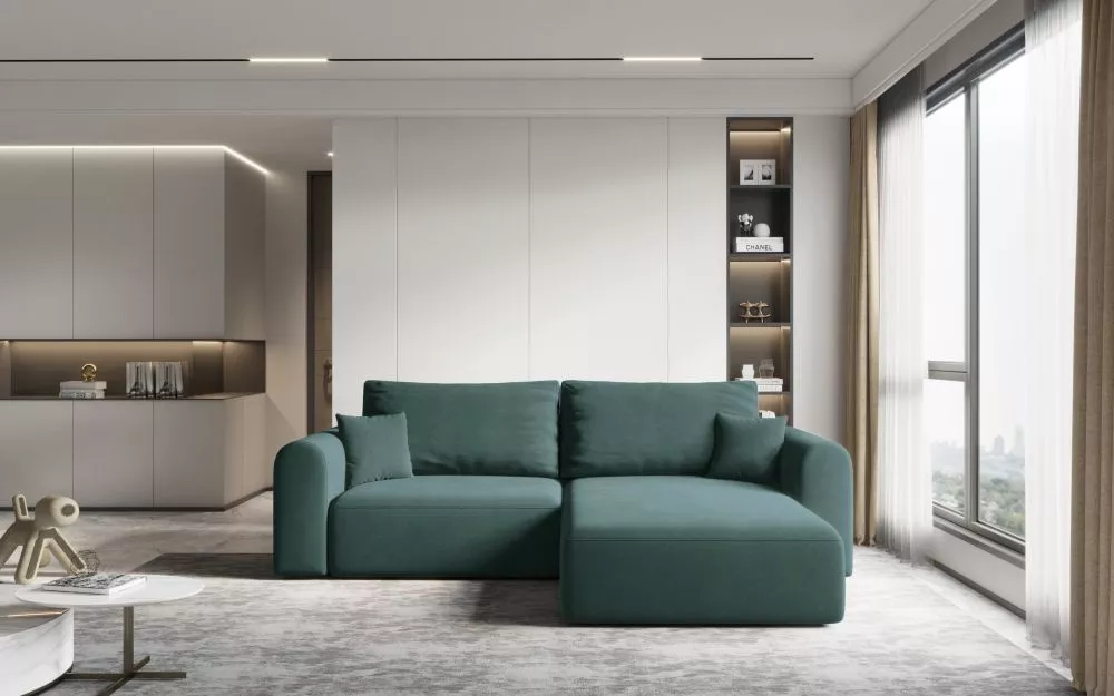 Dīvāns Karo Comfort Standard · Jūraszaļš · 165 × 248 × 79 cm