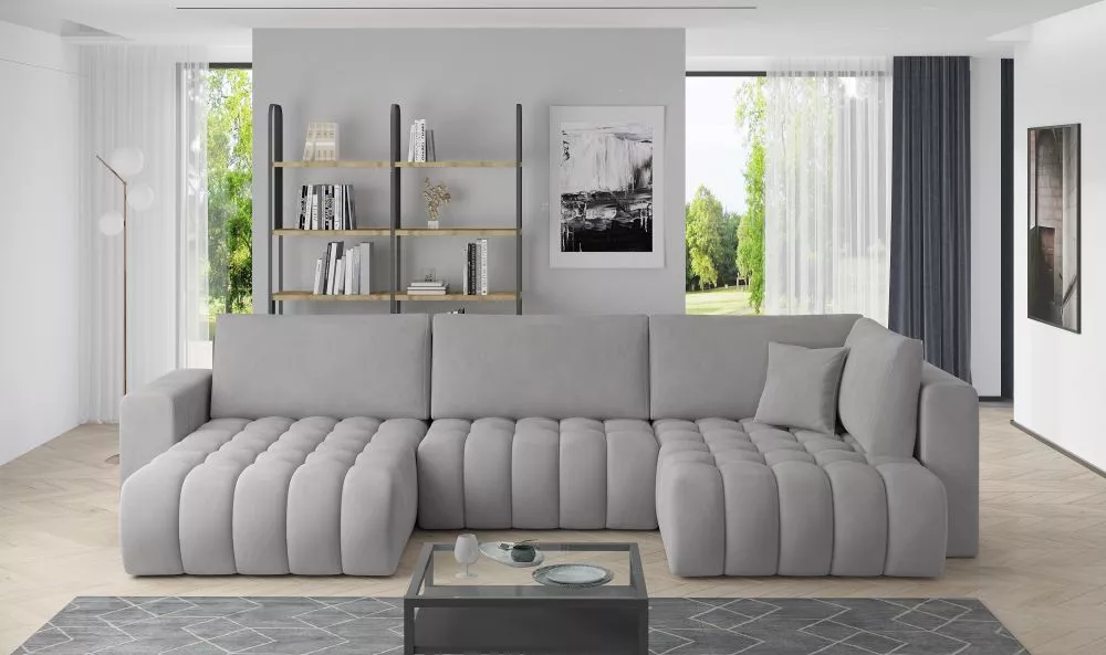 Dīvāns Bonito Premium standard · Pelēks · 170 × 350 × 85 cm