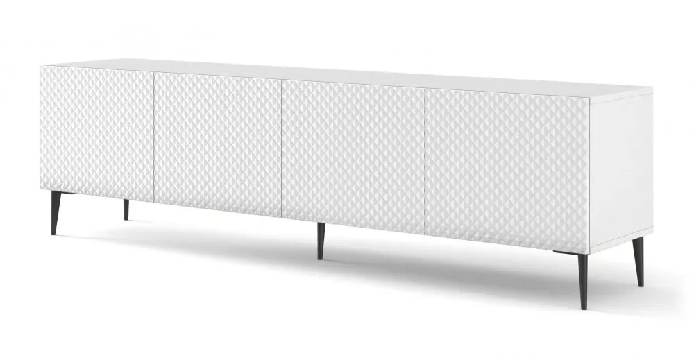 TV tumba Ravenna C Black RTV 4D · Balts · 199.6 × 41.8 × 55.8 cm