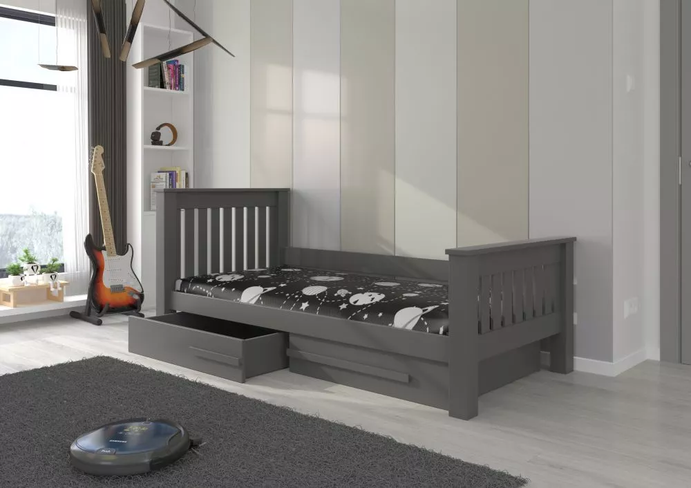 Bērnu gulta Carmen 80x180 ar stelāžu Guļamvietas platums: 80 cm, Guļamvietas garums: 180 cm, · 94 × 197 × 97 cm