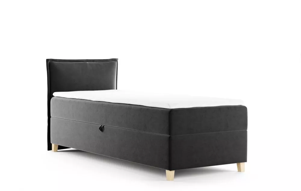 Gulta Frendzel R Mini Boxspring Standard Guļamvietas platums: 80 cm, Guļamvietas garums: 200 cm, · Pelēks · 83 × 206 × 1
