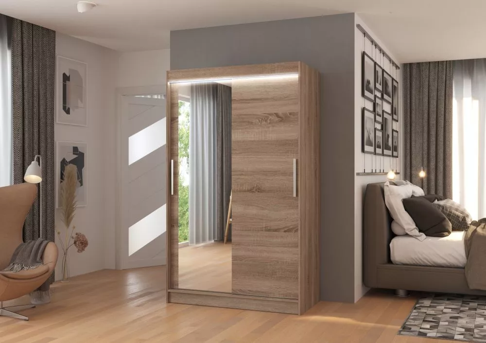 Skapis Bario ar LED · Trifele · 120 × 58 × 200 cm