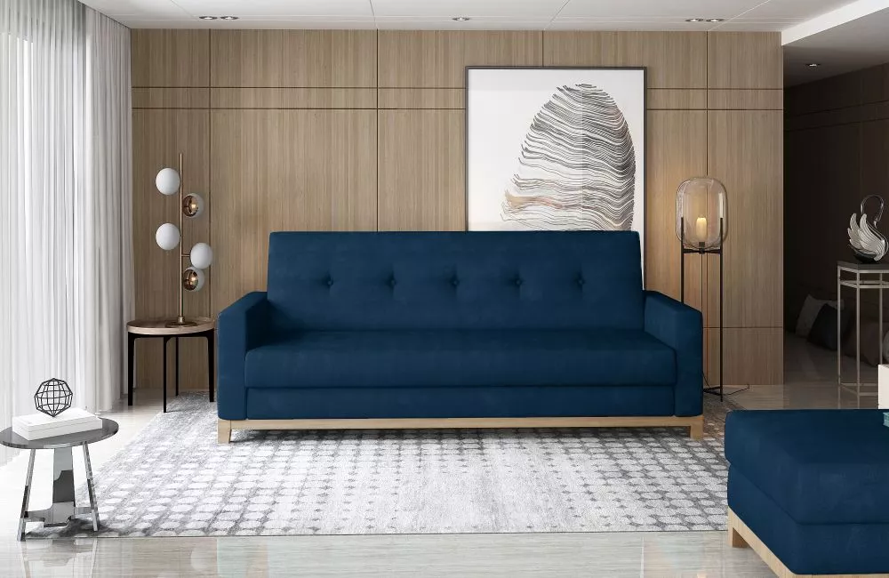 Dīvāns Selene Beech standard · Zila · 87 × 216 × 93 cm
