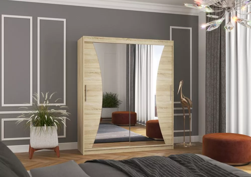 Skapis Charlotte · Sonoma · 180 × 58 × 215 cm