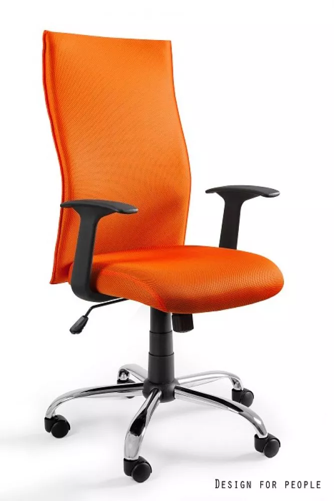 Datorkrēsls Black On Black Sēdvietas platums: 48 cm, · Oranžs · 52 × 46 × 103 cm