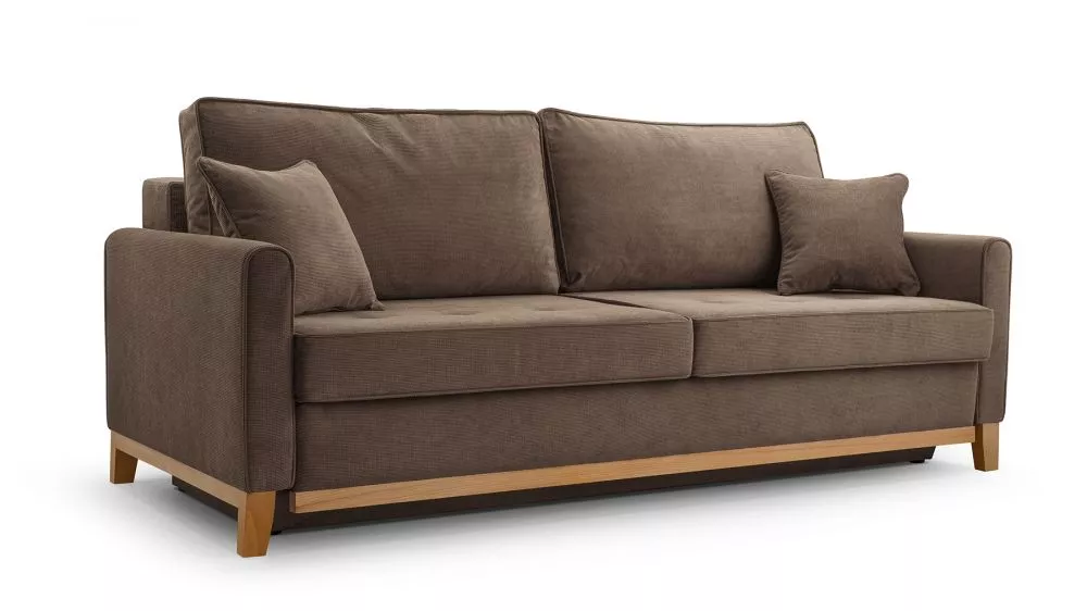 Dīvāns Aris Comfort Standard · Tumši brūns · 104 × 214 × 91 cm