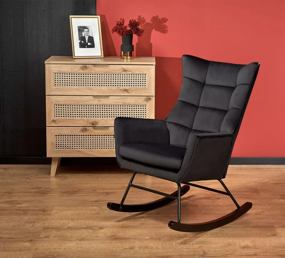 Mīksts krēsls Bazalto Sēdvietas dziļums: 46 cm, · Melns · 70 × 90 × 92 cm