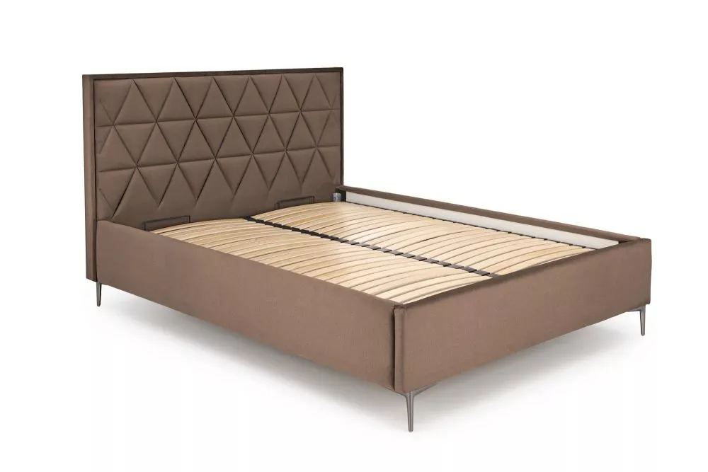 Gulta Modulo 5 160x200 ar stelāžu Guļamvietas platums: 160 cm, Guļamvietas garums: 200 cm, · Gaiši brūns · 175 × 216 × 1