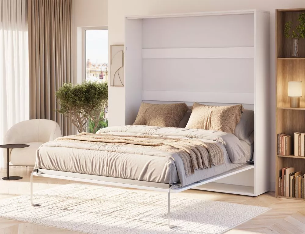 Gulta Vivario ar stelāžu Guļamvietas platums: 160 cm, Guļamvietas garums: 200 cm, · Balts · 173 × 213 × 211 cm