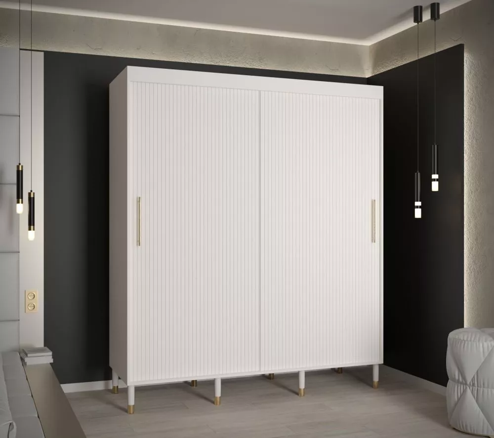 Skapis Calipso Slim 1 · Balts · 180 × 62 × 208 cm
