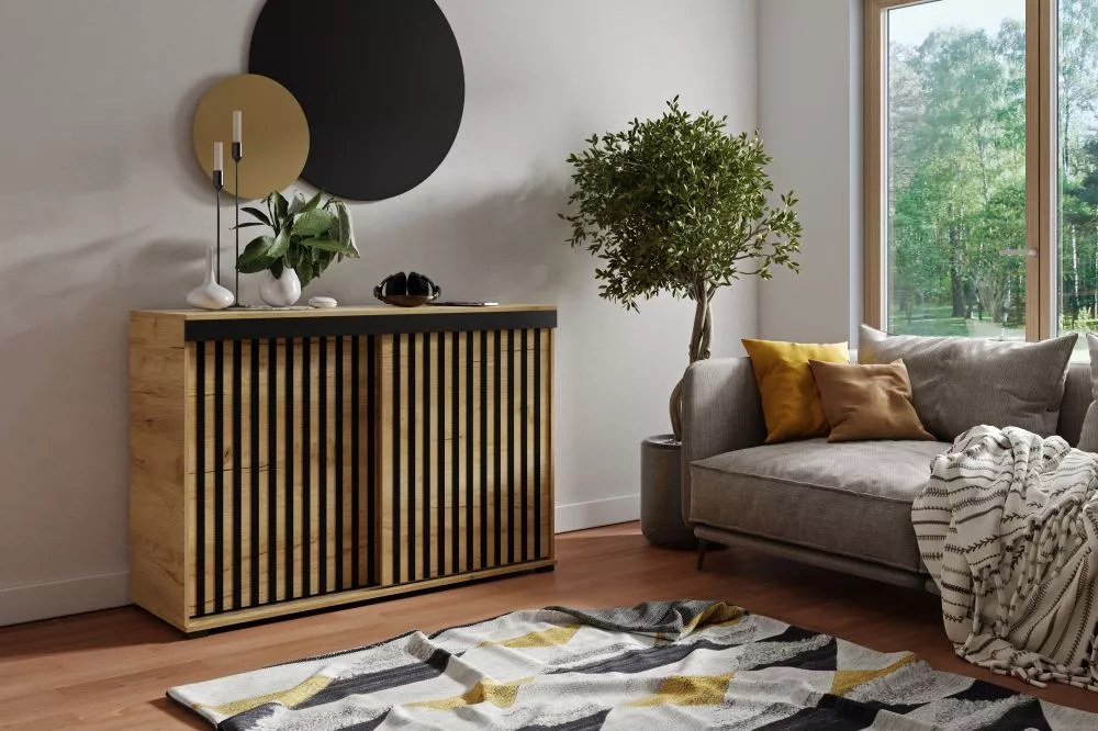 Kumode Malani Duplo · Ozols craft zelts · 120 × 45 × 94 cm