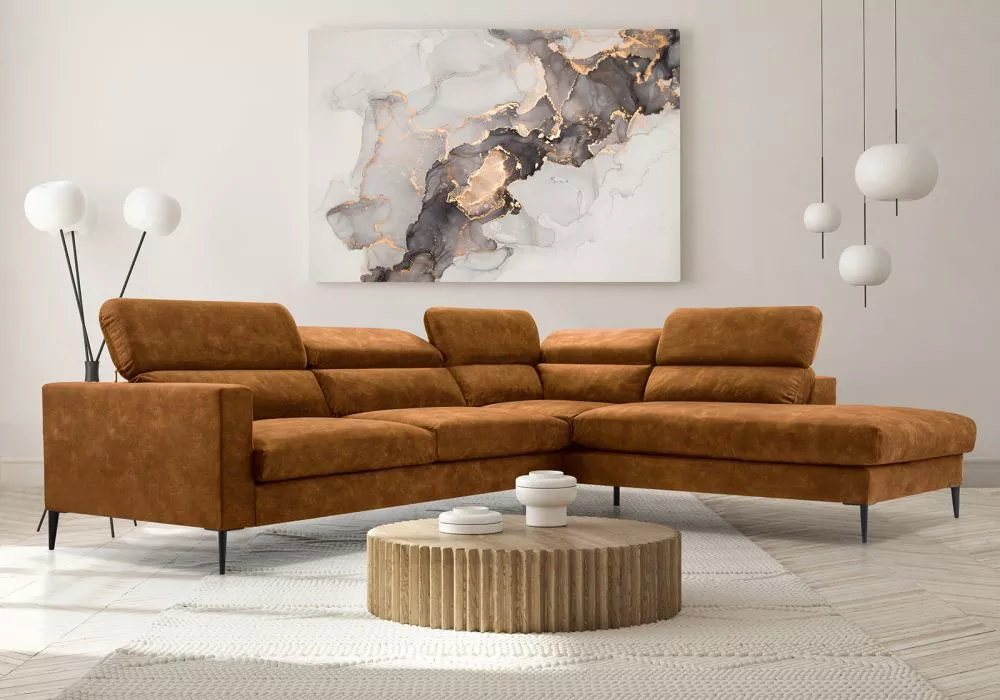 Dīvāns Jezzi Standard · Tumši dzeltens · 250 × 300 × 94 cm