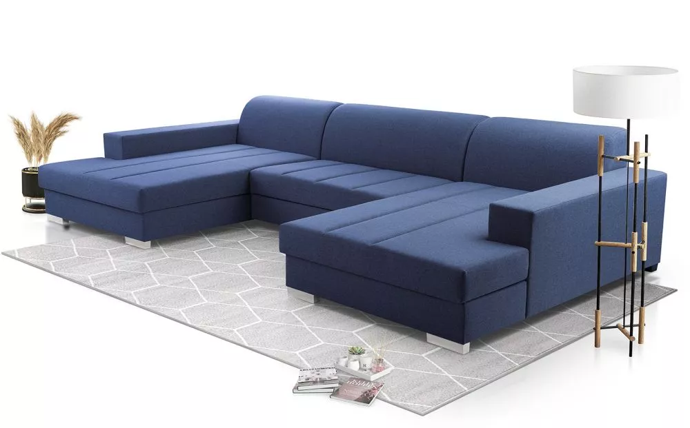 Dīvāns Mistral U Standard · Zils · 177 × 354 × 76 cm