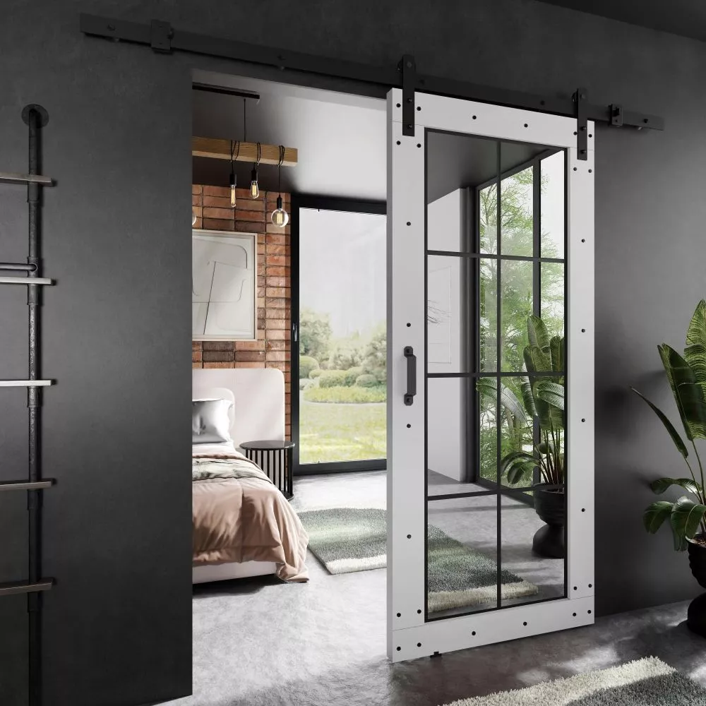 Bīdāmās durvis Adio Loft-6 · Balts · 86 × 205 cm