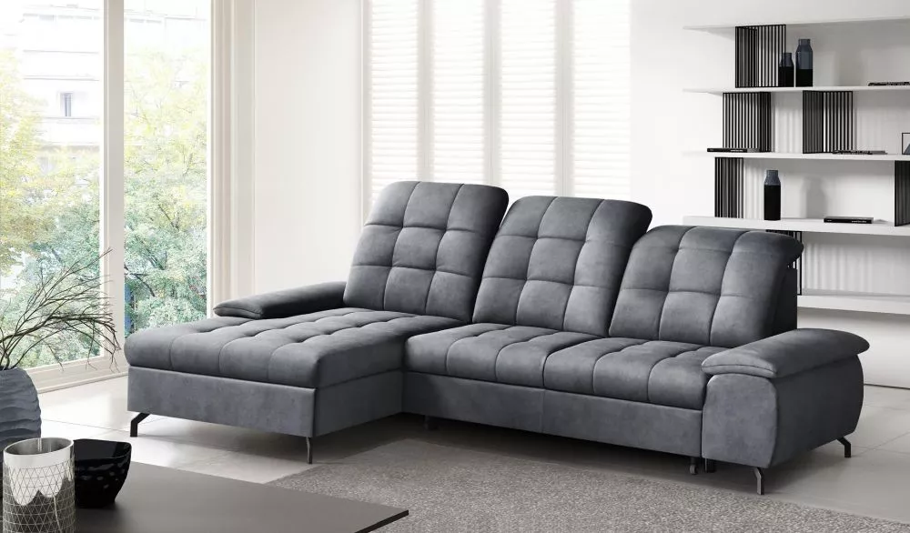 Dīvāns Berry Mini Standard · Antracīts · 167 × 263 × 89 cm