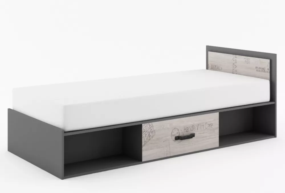 Gulta Santana SA-16 ar stelāžu Guļamvietas platums: 90 cm, Korpusa krāsa: pelēks, Guļamvietas garums: 200 cm, stelāžas t