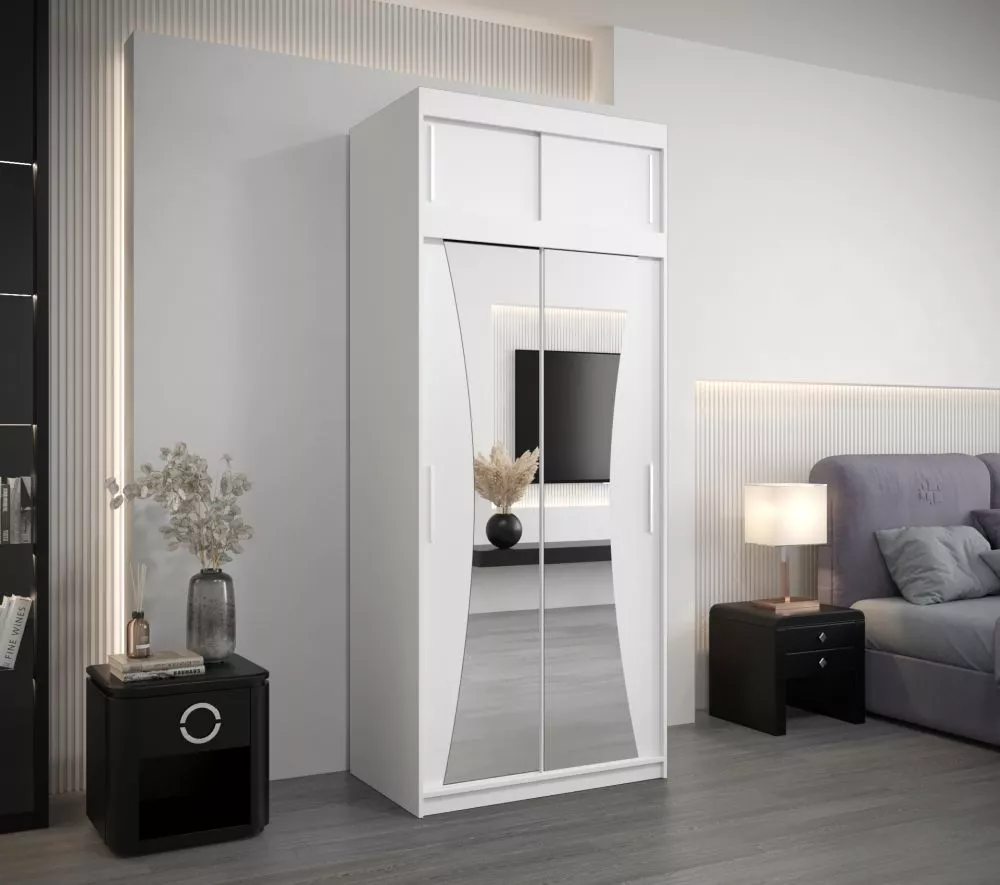 Skapis Monaco Premium · Balts · 100 × 62 × 240 cm