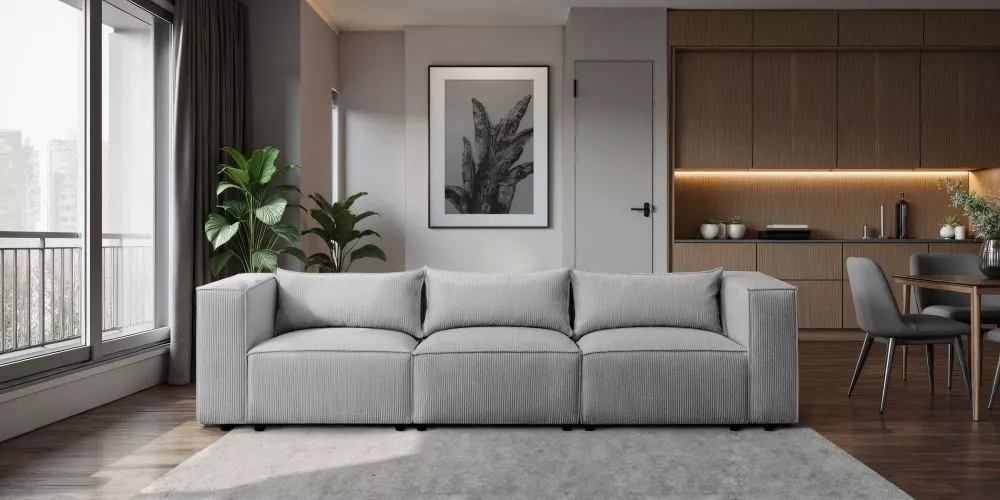 Dīvāns Modulo 4 sofa Standard · Pelēks · 105 × 290 × 71 cm