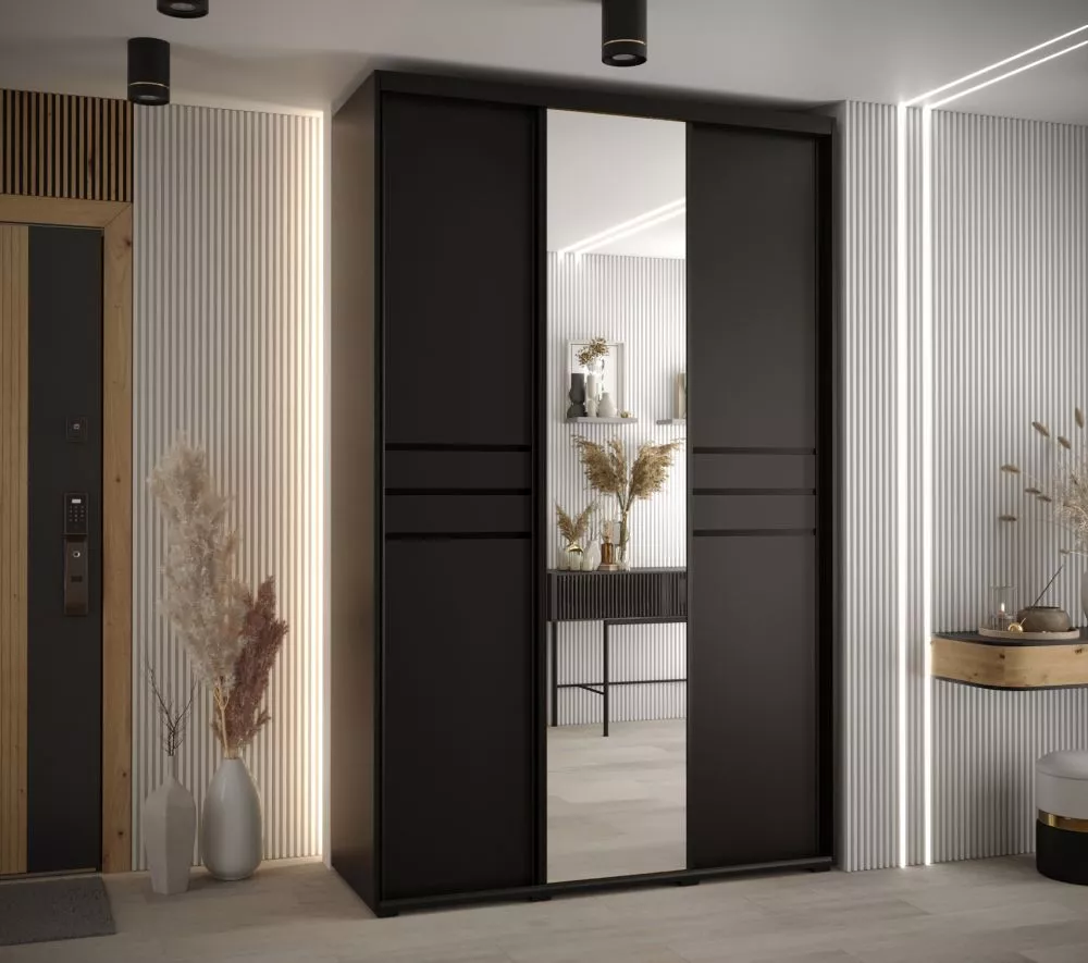 Skapis Cannes 11 · Melna · 150 × 60 × 205.2 cm