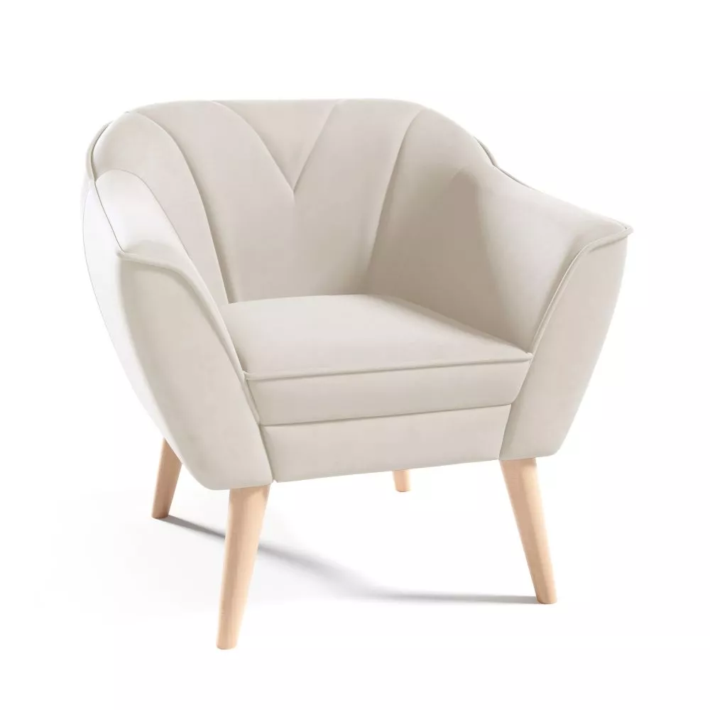 Mīksts krēsls Flora typ 204 Standard Sēdvietas dziļums: 52 cm, · Krēma · 80 × 71 × 75 cm