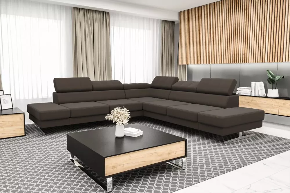 Dīvāns Emporio Max Standard · Tumši brūns · 300 × 300 × 79 cm