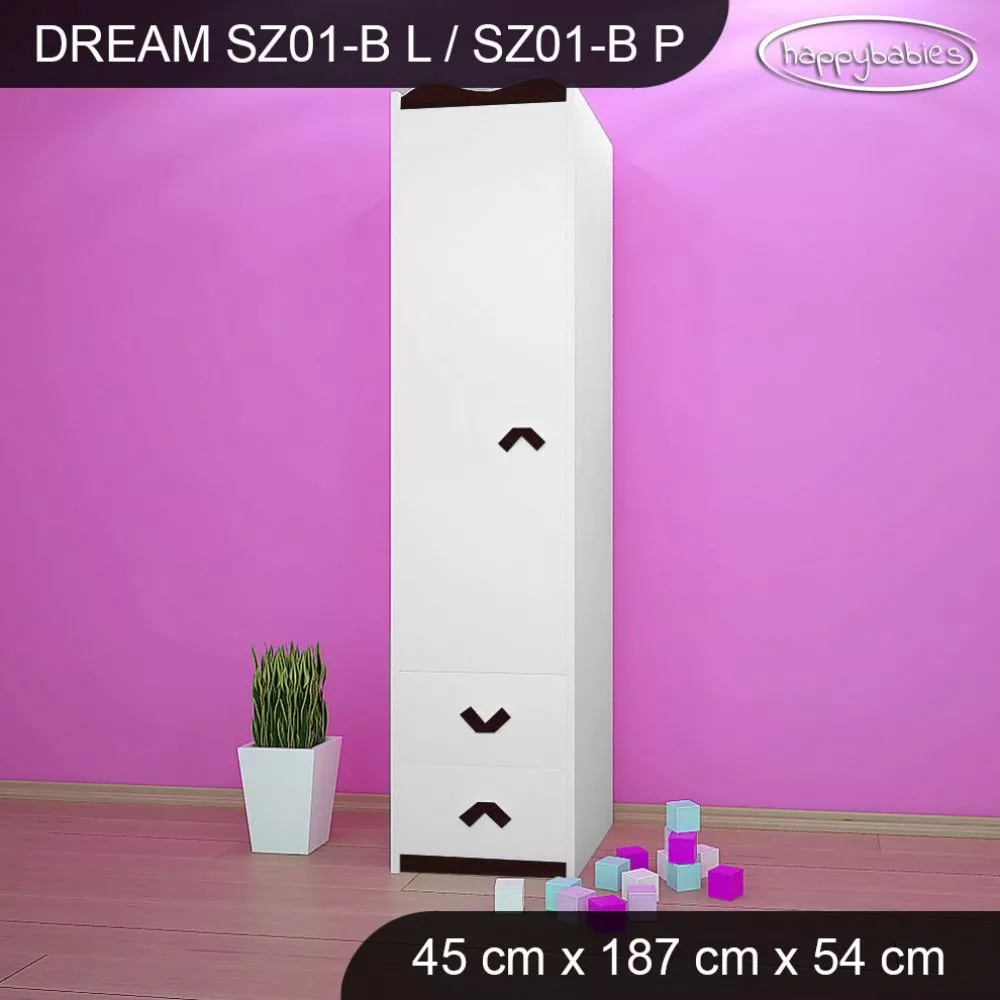 Bērnu skapis Dream SZ01-B · 45 × 54 × 187 cm