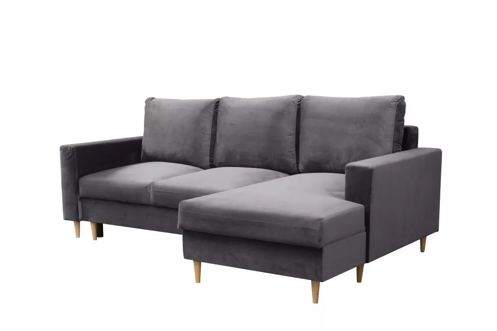 Dīvāns Wave Corner standard · Tumši pelēks · 145 × 230 × 92 cm