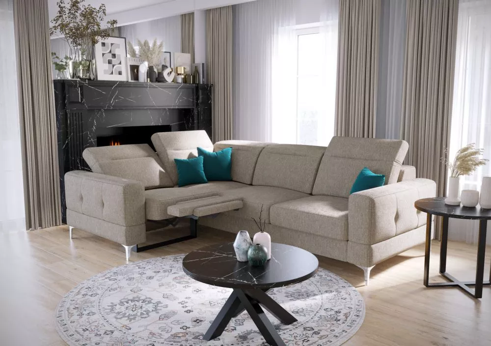 Dīvāns Malibu Relax standard · Tumši bēšs · 185 × 250 × 90 cm