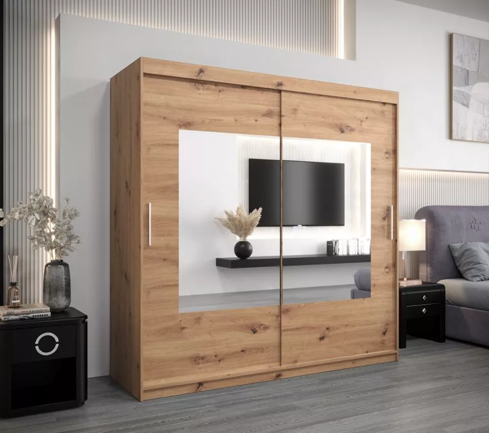 Skapis Torino · Ozols artisan · 200 × 62 × 200 cm