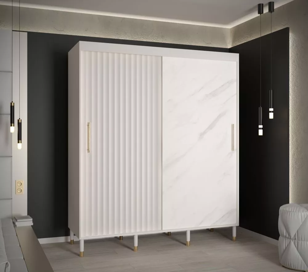 Skapis Calipso Wave Marmur · 180 × 62 × 208 cm