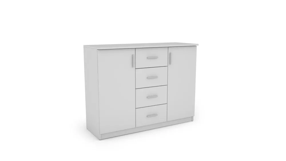 Kumode K 120 · Balts · 120 × 45 × 93 cm