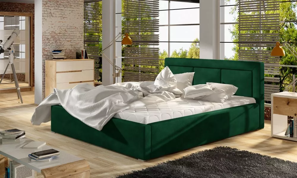 Gulta Belluno standard ar stelāžu Guļamvietas platums: 180 cm, Guļamvietas garums: 200 cm, stelāžas tips: metāla, · Zaļš