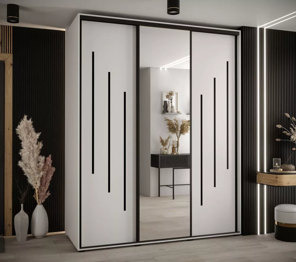 Skapis Cannes 9 · Balts · 190 × 60 × 205.2 cm