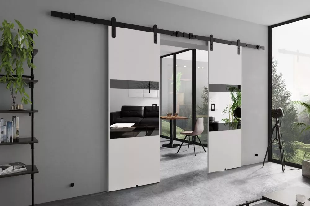 Bīdāmās durvis Mia Loft Duo · Balts · 172 × 205 cm