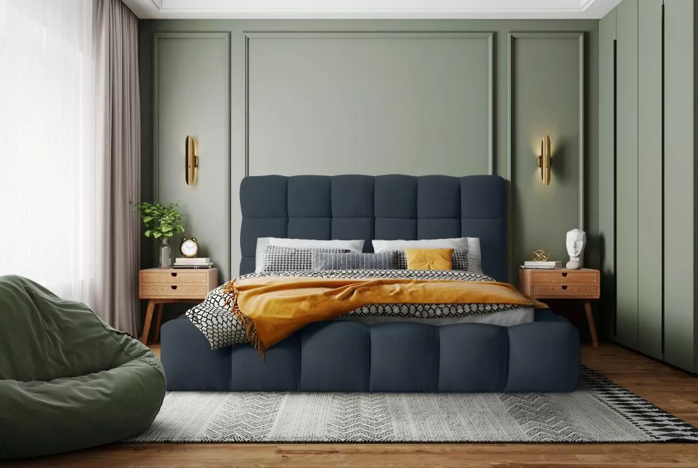 Gulta Boston 3 Standard ar stelāžu Guļamvietas platums: 140 cm, Guļamvietas garums: 200 cm, stelāžas tips: koka, · Melns