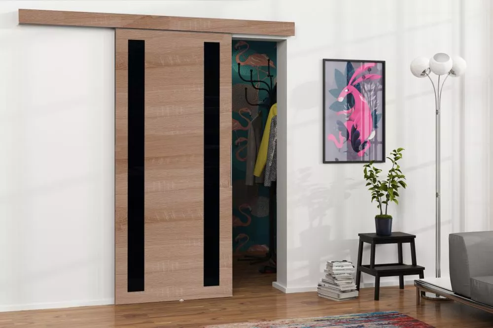 Bīdāmās durvis Malibu M-6 · Ozols sonoma · 86 × 205 cm