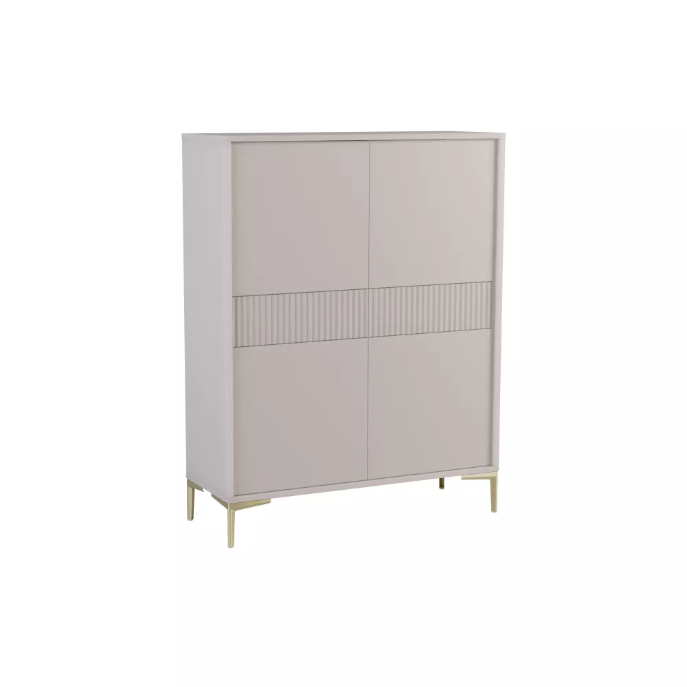 Grāmatu skapis Uni W4D2S · Bēšs · 102.5 × 38 × 132.5 cm
